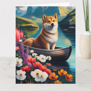 Carte Shiba Inu sur une pagaie : une aventure Pittoresqu