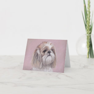 Carte Shih tzu Chien Art Note
