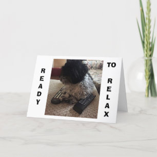 Carte Shih Tzu DIT "40" DONC VOUS VOULEZ VOUS DÉTENDRE L