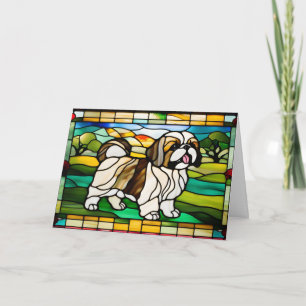 Carte Shih Tzu en verre