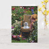 Carte Shih Tzu Garden Card (Fleur jaune)