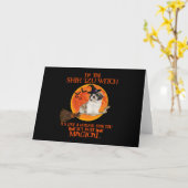 Carte Shih Tzu Halloween (Fleur jaune)