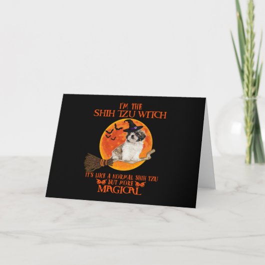 Carte Shih Tzu Halloween (Devant)