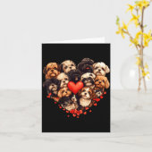 Carte Shih Tzu Heart-shaped Cute Shih Tzu Valentines Day (Fleur jaune)