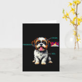 Carte Shih Tzu Owner Funny Shih Tzu Lover  (Fleur jaune)