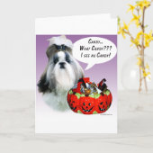 Carte Shih Tzu (préparé) Halloween Candy (Fleur jaune)