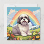Carte Shih Tzu Rainbow Bridge Nom du chien personnalisé  (Devant)