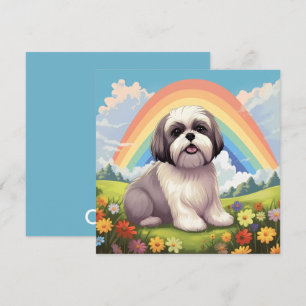 Carte Shih Tzu Rainbow Bridge Nom du chien personnalisé 