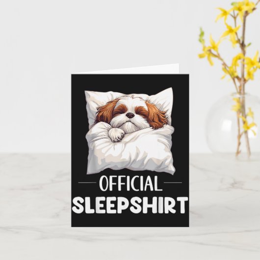Carte Shih Tzu Sleepshirt Cute Dog Lover Pajama Sleepwea (Fleur jaune)