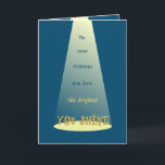 Carte Shine On Happy 60th Birthday Accueil personnalisé<br><div class="desc">Un faiseur de sourire garanti. Vous pouvez remplacer l'âge sur cette carte par TOUT ÂGE. Voir plus de cartes de 60e anniversaire à Zigglets ici à Zazzle. Il y a un lien direct ci-dessous.</div>