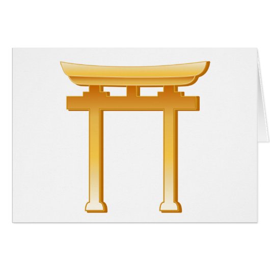 Carte Shinto Symbole de voeux (Devant horizontal)