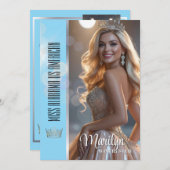 Carte Shiny Bubbles Pageant Autograph Card Template (Devant / Derrière)