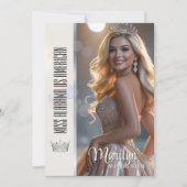 Carte Shiny Bubbles Pageant Autograph Card Template (Devant)