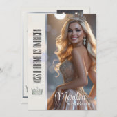 Carte Shiny Bubbles Pageant Autograph Card Template (Devant / Derrière)