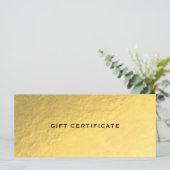 Carte Shiny Gold Golden Ticket Glam Certificat cadeau (Debout devant)
