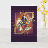 Carte Shiva - lueur de coucher du soleil - carte, (Fleur jaune)