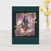 Carte Shiva - mousse Vintage - carte, salutation, note (Fleur jaune)