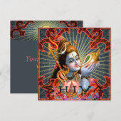 Carte SHIVA, salutation, invitation (Devant / Derrière)