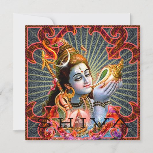 Carte SHIVA, salutation, invitation (Devant)