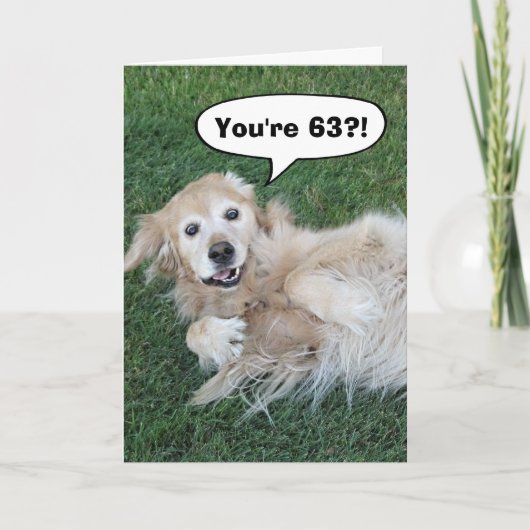 Carte Shocky Golden Retriever Changeable Age Anniversair (Devant)