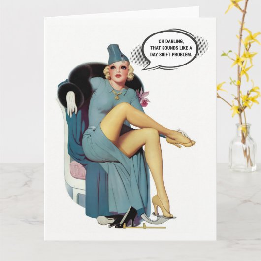 Carte Shoe Shopping and Work Issues Don’t Mix (Fleur jaune)