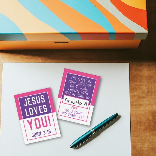 Carte Shoebox 'Fabriqué Pour Vous' - Girly