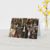 Carte Shop Window London Royaume-Uni Noël Festive Saison (Fleur jaune)