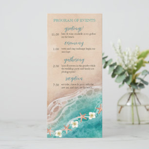 Carte Shoreline Dreams Watercolor Beach Wedding Program