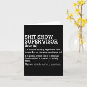 Carte Show Supervisor A Problem Solving Expert Who Fixes (Fleur jaune)