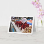 Carte Shrimp Display at the Mercado Central, Valence<br><div class="desc">Shrimp Display at the Mercado Central,  Valencia Greeting Card. You can easily customize this product for free if you would like to add wording or change the color of the background.</div>