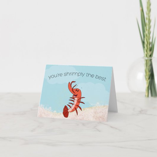 Carte Shrimply the best card (Devant)