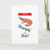 Carte "Shrimply The Best" Funny Whimsy Saint-Valentin (Devant)
