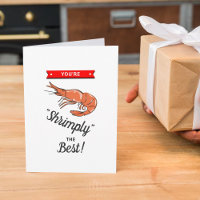 "Shrimply The Best" Funny Whimsy Saint-Valentin