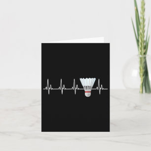 Carte Shutter Heartbeat Drôle Joueur Badminton