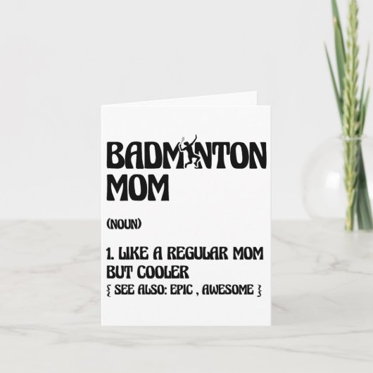 Carte Shuttle du joueur de Badminton Mom (Devant)