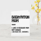 Carte Shuttle du joueur de Badminton Mom (Fleur jaune)