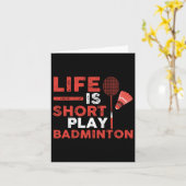 Carte Shuttle Joueur Badminton (Fleur jaune)