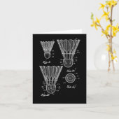 Carte Shuttle Patent Dessin Badminton (Fleur jaune)