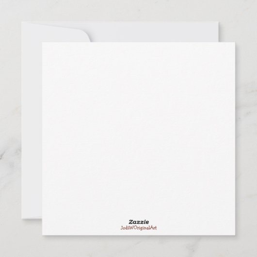 Carte Shy Red Bird Note (Dos)