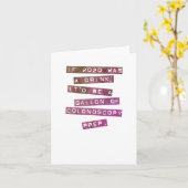 Carte Si 2020 était un verre ... Préparation de la colon (Fleur jaune)