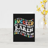 Carte Si au début vous n'avez pas réussi essayez de fair (Fleur jaune)