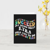 Carte Si au début vous ne réussissez pas essayez de fair (Fleur jaune)