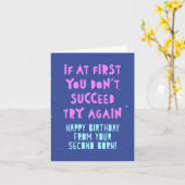 Carte Si au début vous ne réussissez pas, réessayez. Ann (Fleur jaune)