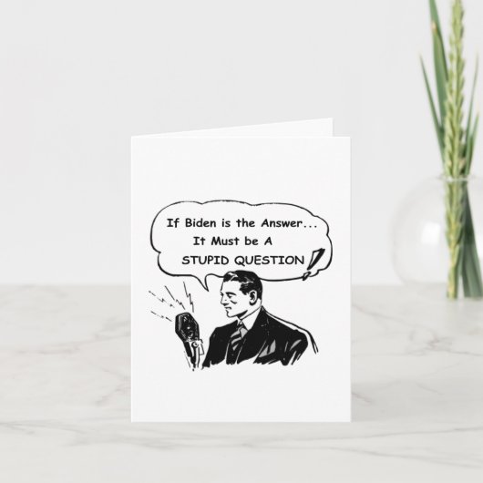 Carte Si Biden Est La Réponse Comique (Devant)