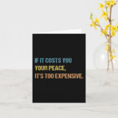 Carte Si ça vous coûte votre paix c'est trop cher Ment (Fleur jaune)