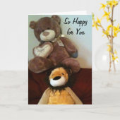 CARTE SI HEUREUX DE VOTRE ADOPTION NOUVELLES (Fleur jaune)