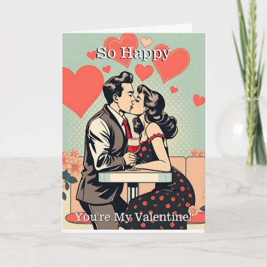 Carte Si heureux que tu es ma Saint-Valentin | Pop Art (Devant)