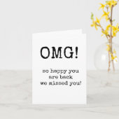 Carte Si Heureux Que Vous Soyez De Retour, Nous Vous Avo (Fleur jaune)