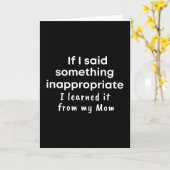 Carte Si j'ai dit quelque chose d'inapproprié, j'en ai t (Fleur jaune)