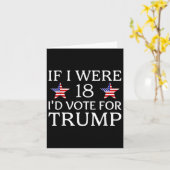 Carte Si j'avais 18 ans, je voterais pour Trump Funny Ki (Fleur jaune)